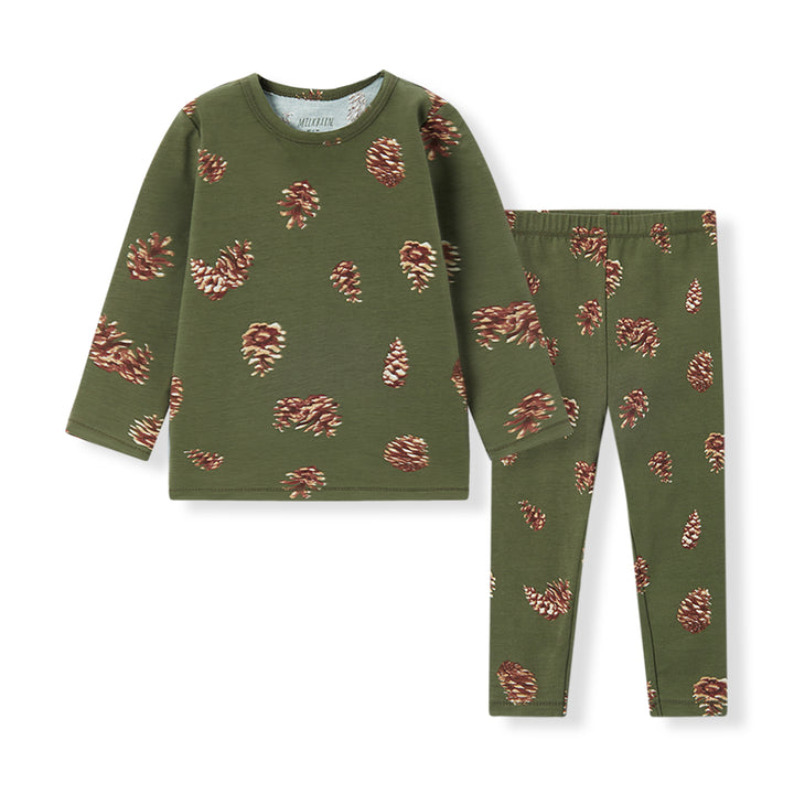 Milkbarn Stretch LS Two Piece Pajama Set