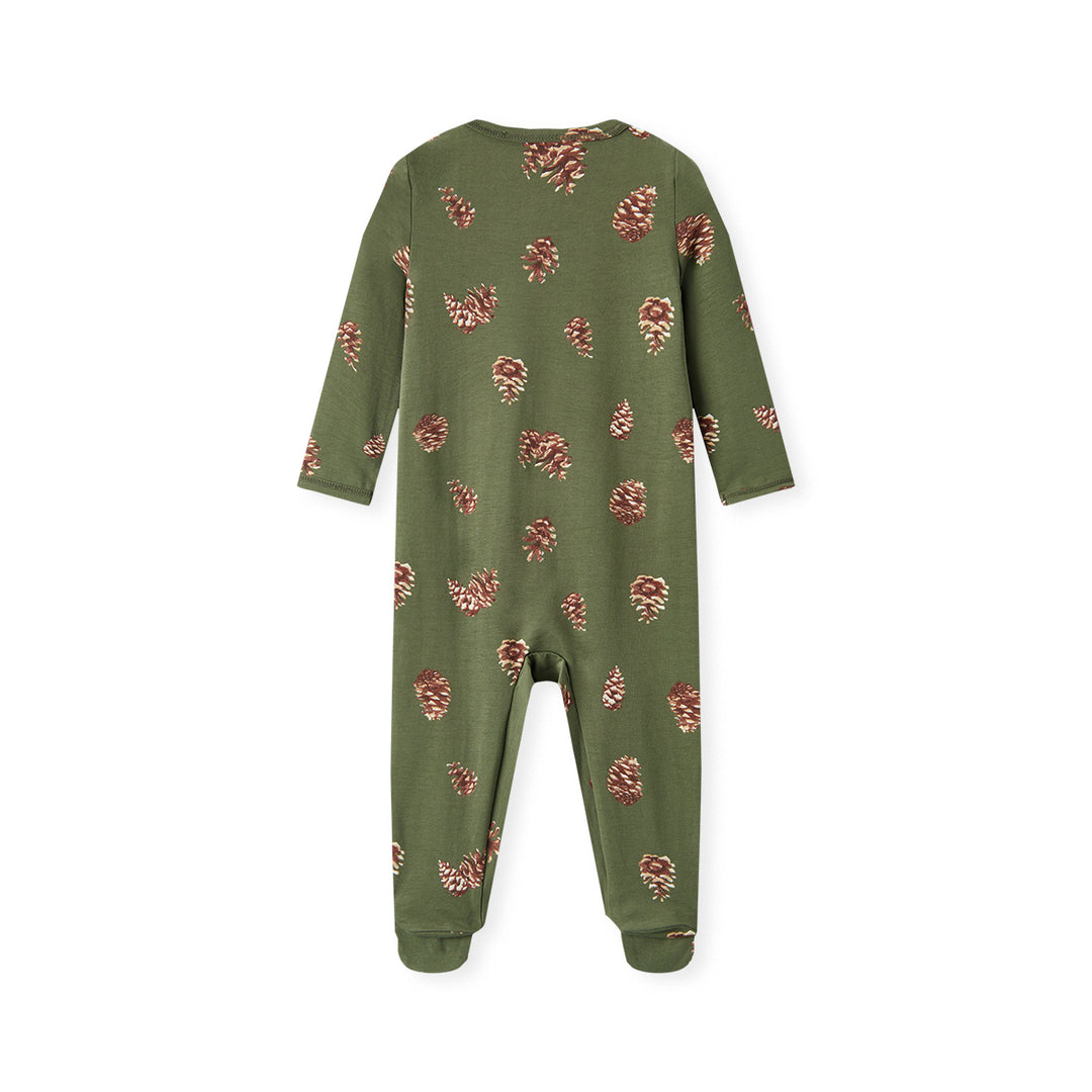 Milkbarn Cotton Stretch Zipper Footed Romper