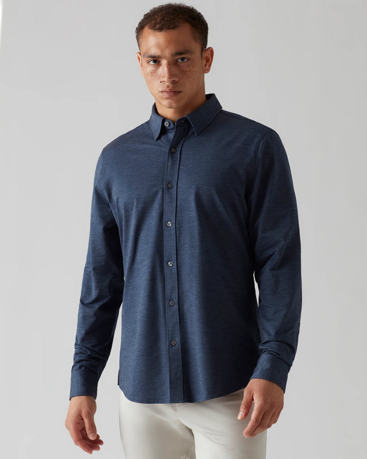 Rhone Commuter® Shirt - Slim Fit Denim Blue Oxford