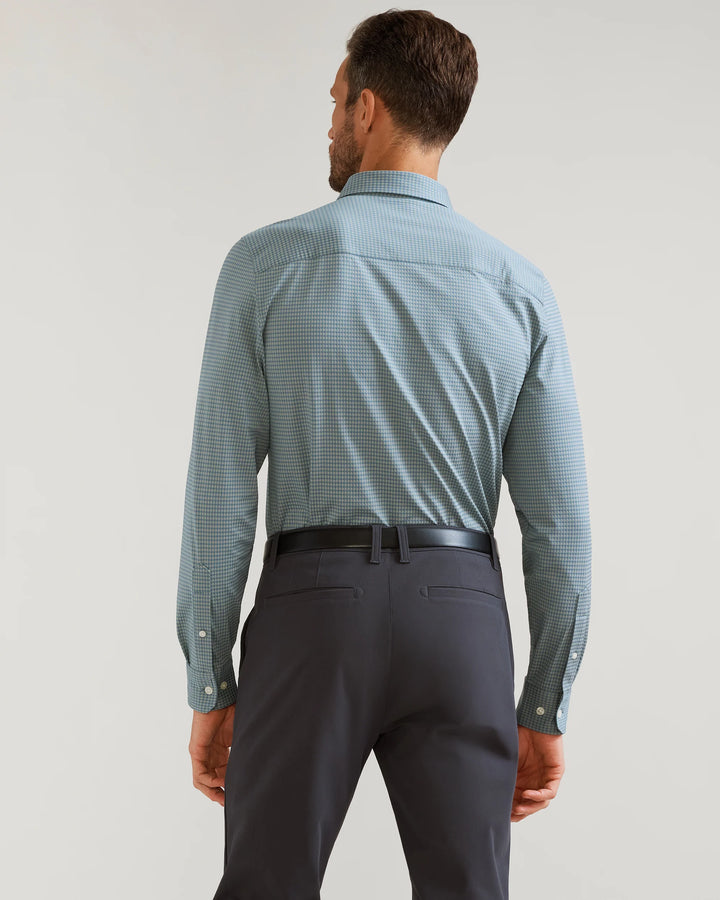 Rhone : Commuter Shirt - Slim Fit in Blue / Green Check