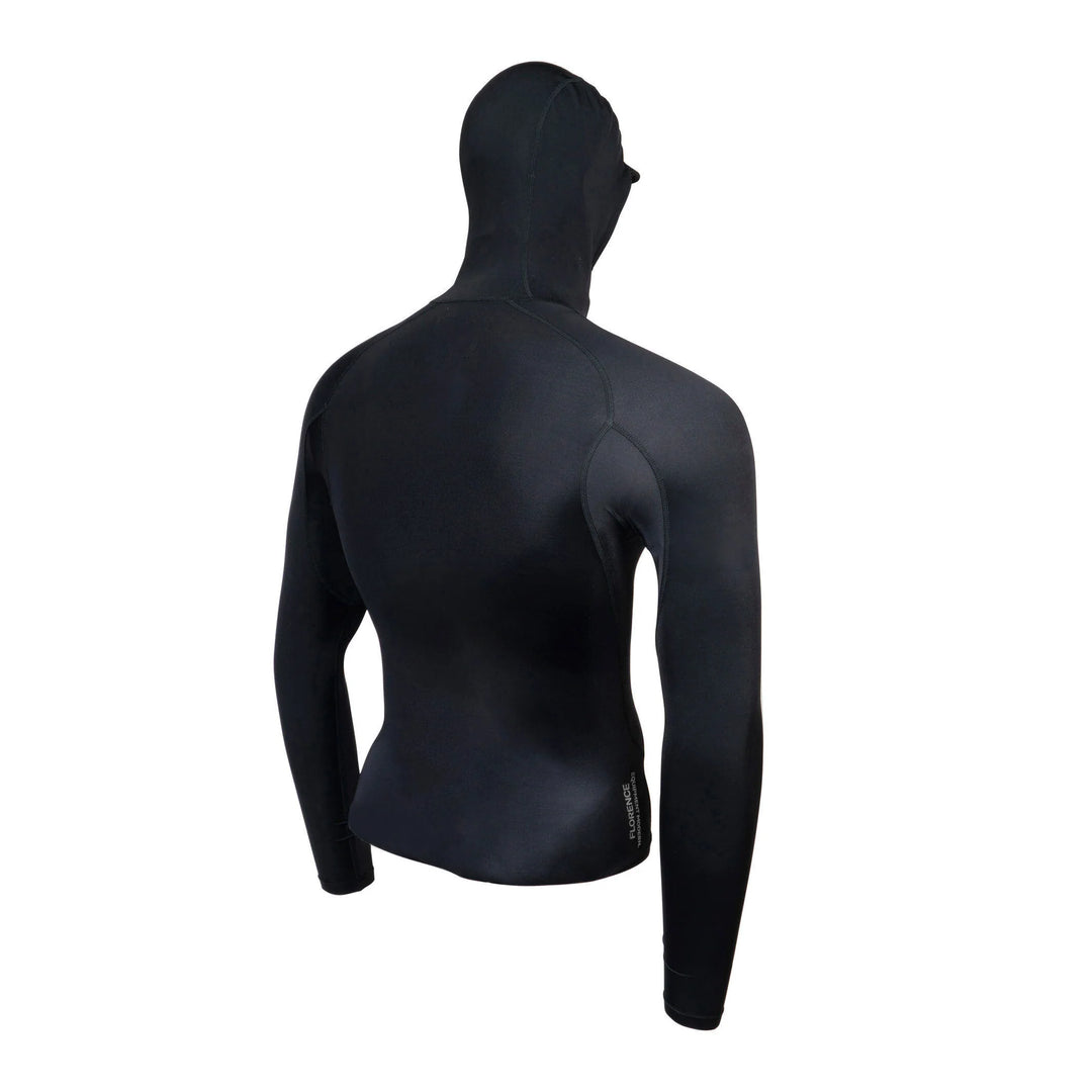 Florence Long Sleeve Hooded Rashguard in Black